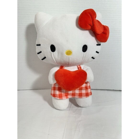 Hello Kitty Plush 10 inch with Heart Medium Size Stuffed Toy, Plush Doll - Picture 1 of 13